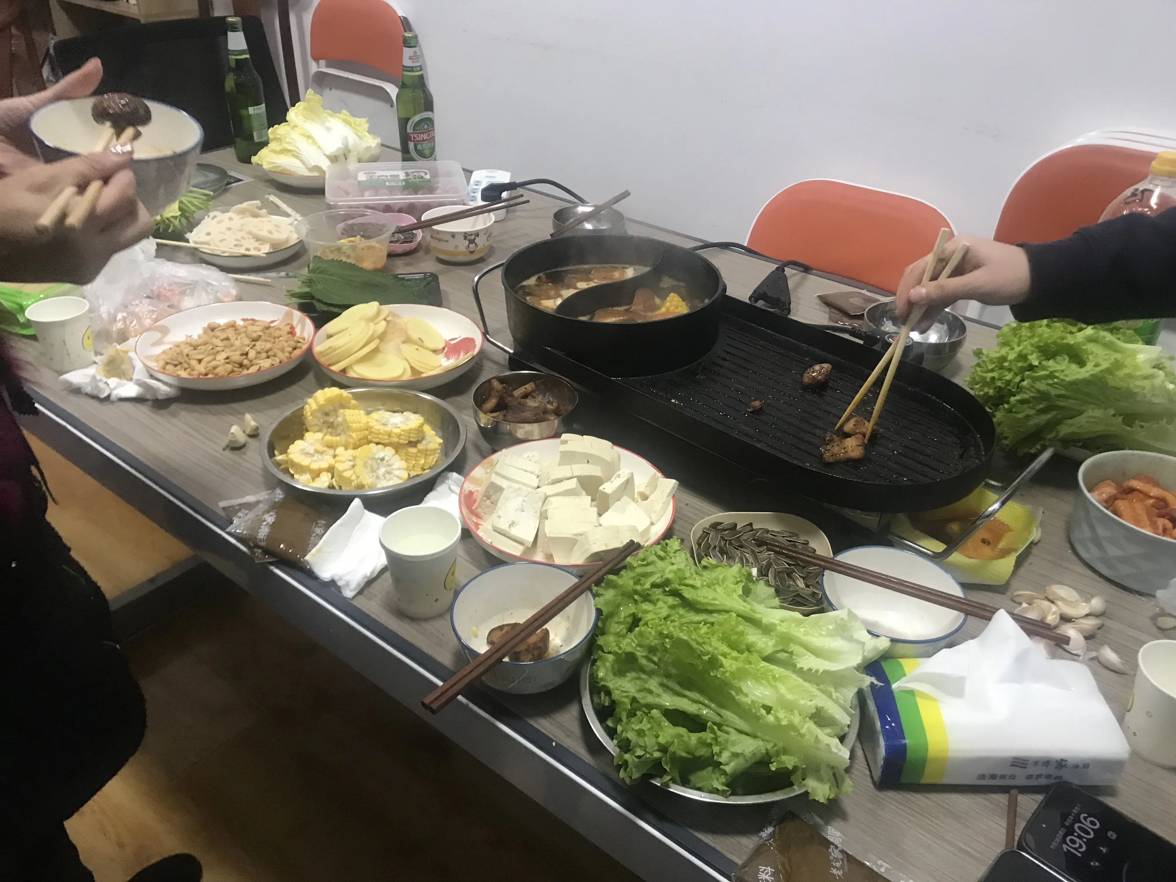 جمع شدن تیم برای شام